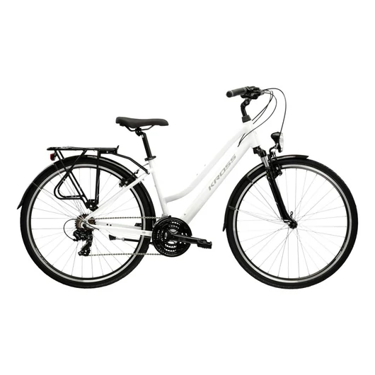 Kerékpár Kross Trans 1.0 Női 28" L Fehér-Szürke