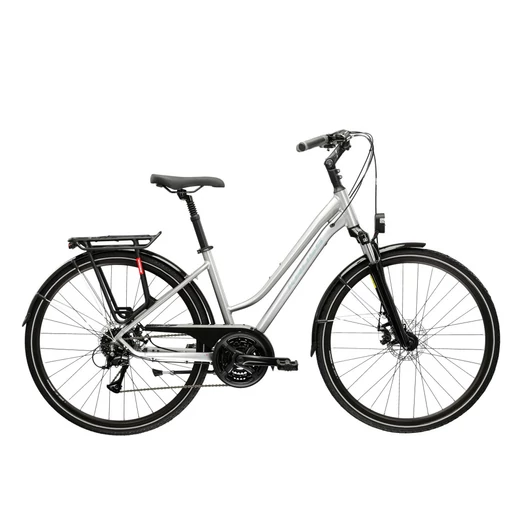 Kerékpár KROSS TRANS 3.0 NŐI L  28" EZÜST/SZÜRKE