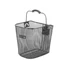 Kép 1/4 - KOSÁR ELSŐ ACÉL SŰRŰSZÖVÉSŰ KESKENY 25X21,5X31 CM + CLIP-ON - M-WAVE FEKETE KOSÁR
