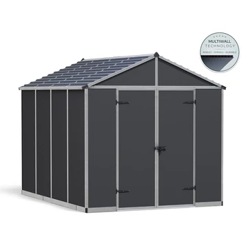 Palram - Canopia Rubicon 8' x 10' antracit heavy duty tágas kerti tároló