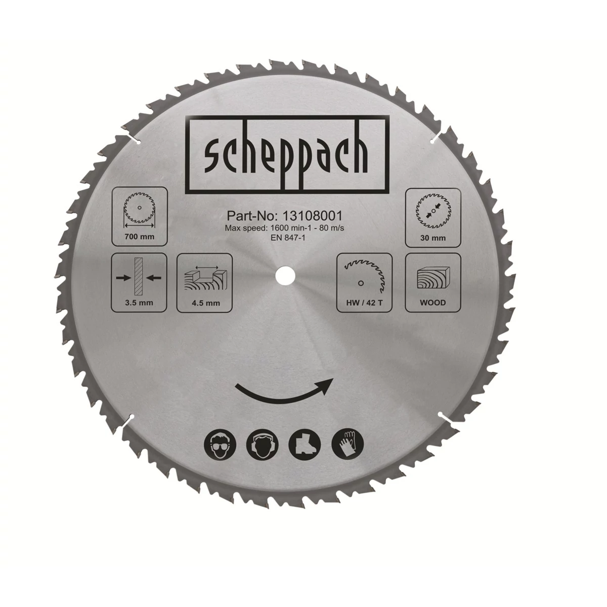 Scheppach fűrészlap TCT 700/30 mm, 42 fog