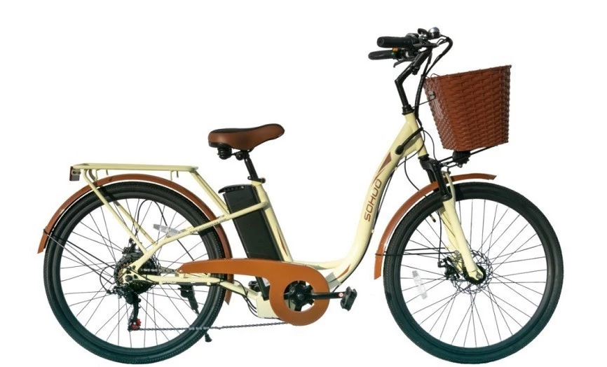 Elektromos kerékpár E-MOB26 Polymobil Krém-Barna
