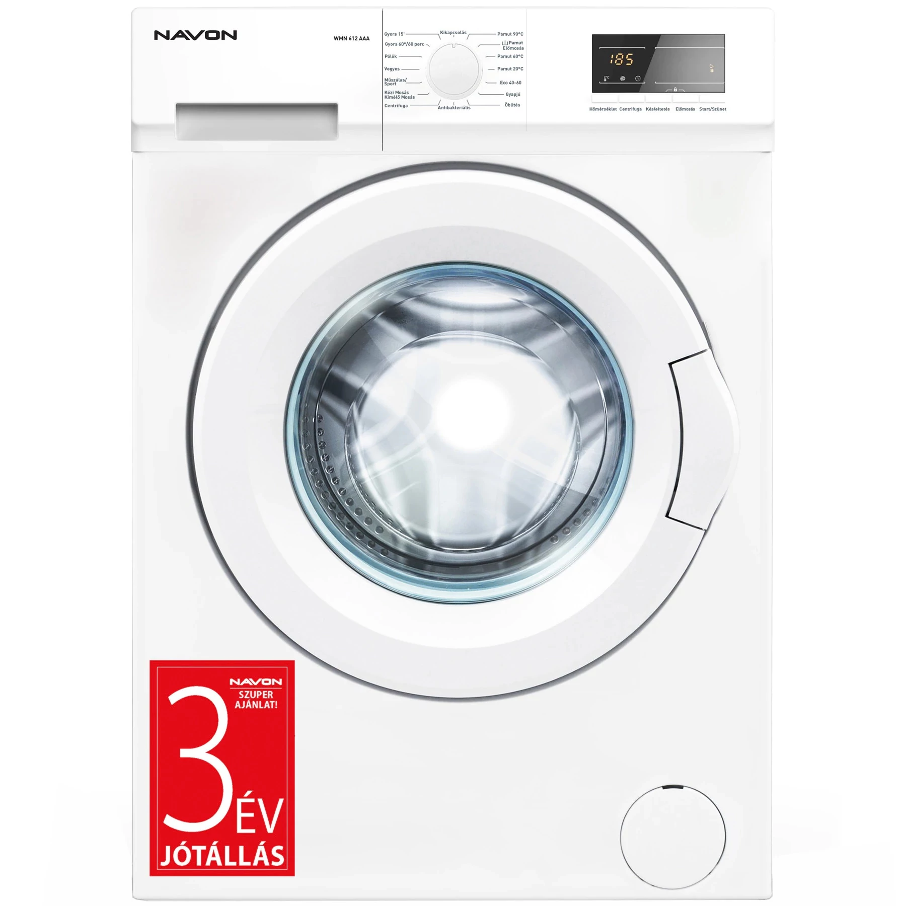 Elöltöltős mosógép Navon WMN612 6kg 1200rpm