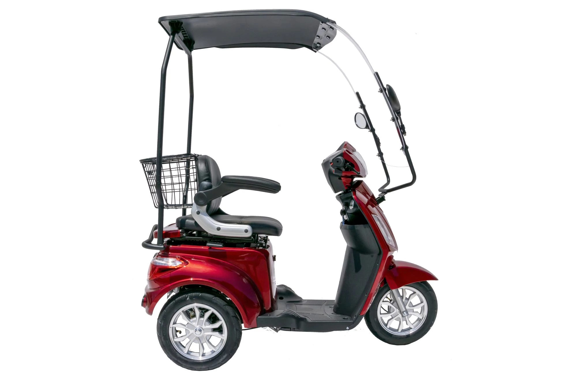 E-MOB32 ELEKTROMOS TRICIKLI TETŐVEL BORDÓ