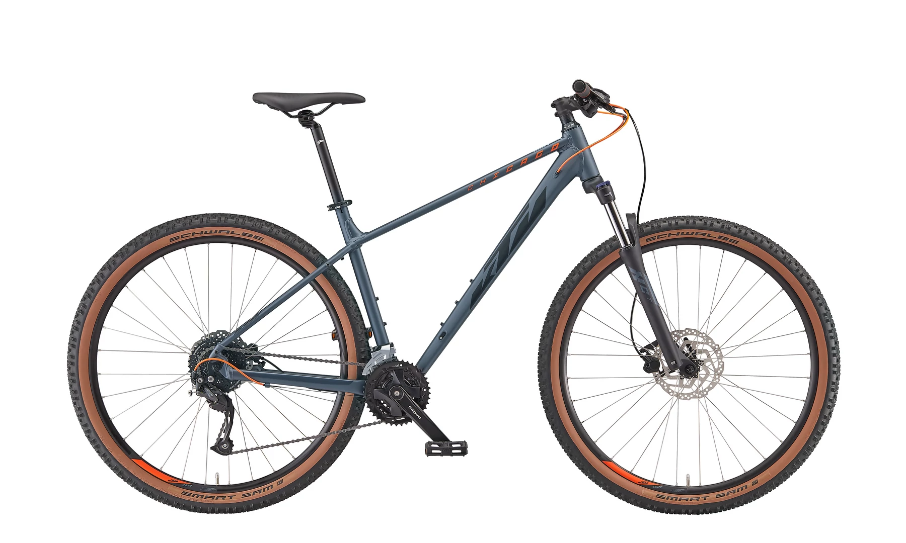 Kerékpár MTB KTM Chicago 291 M/43 Mettalic Grey Black Orange